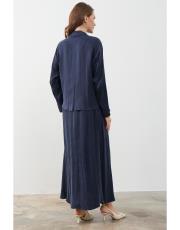 lacivert mirela elbise takım lacivert 3