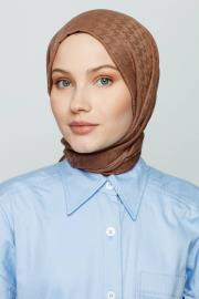 mocha kaz ayağı desen şal