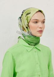 yeşil amelie pamuk vual eşarp