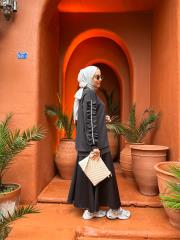 siyah 4284 kol detay modal tunik 2