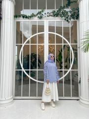 buz mavi 4284 kol detay modal tunik 2