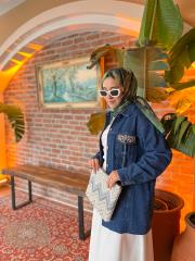 koyu mavi 7206 cep detaylı denim ceket 2