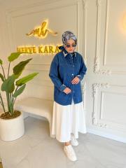 koyu mavi 7203 inci yaka tunik 2