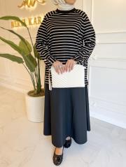 siyah 2709 gold düğme detaylı sweatshirt 3