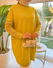 sarı asit 1104 broş triko tunik 2