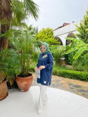 lacivert nakış yaka mk sweatshırt 2