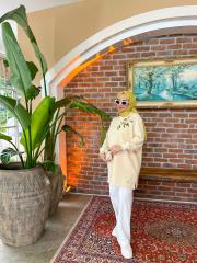 beyaz mk relax pantolon