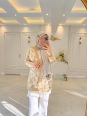 ekru 40790 merserize simli hırka