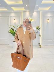 kahve 4109 kolej triko hırka