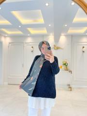 siyah 51114 ışıltılı kazak