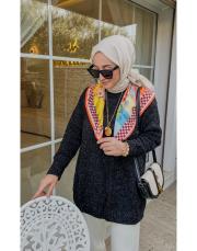 siyah 51114 ışıltılı kazak 3