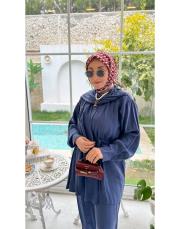 lacivert 21106 fularlı takım