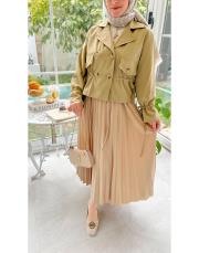 haki 2957 kısa trenç 3