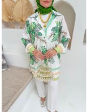 yeşil cell desenli gömlek 2