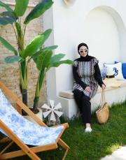 yeşil çizgi desenli haşema 2