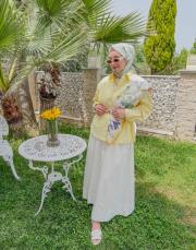 sarı poplin basic gömlek