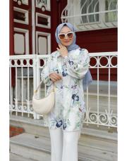 lila begonvil desen gömlek