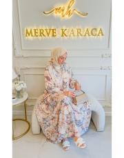 gri hollanda gülü elbise 2