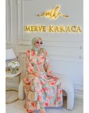 çok renkli japon çiçeği elbise 2