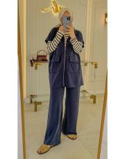 lacivert yelekli oysho takım 2