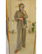 yeşil 1502 kuşaklı oysho takım 2