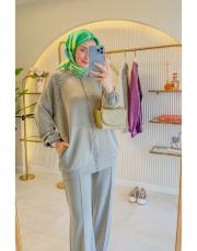 yeşil 1504 taşlı oysho takım