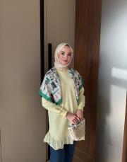 sarı mk etek ucu dantelli sweat 5