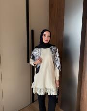 bej mk etek ucu dantelli sweat 3