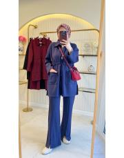 lacivert bağlamalı modal takım 2