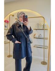 siyah bağlamalı modal takım